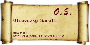 Olsovszky Sarolt névjegykártya